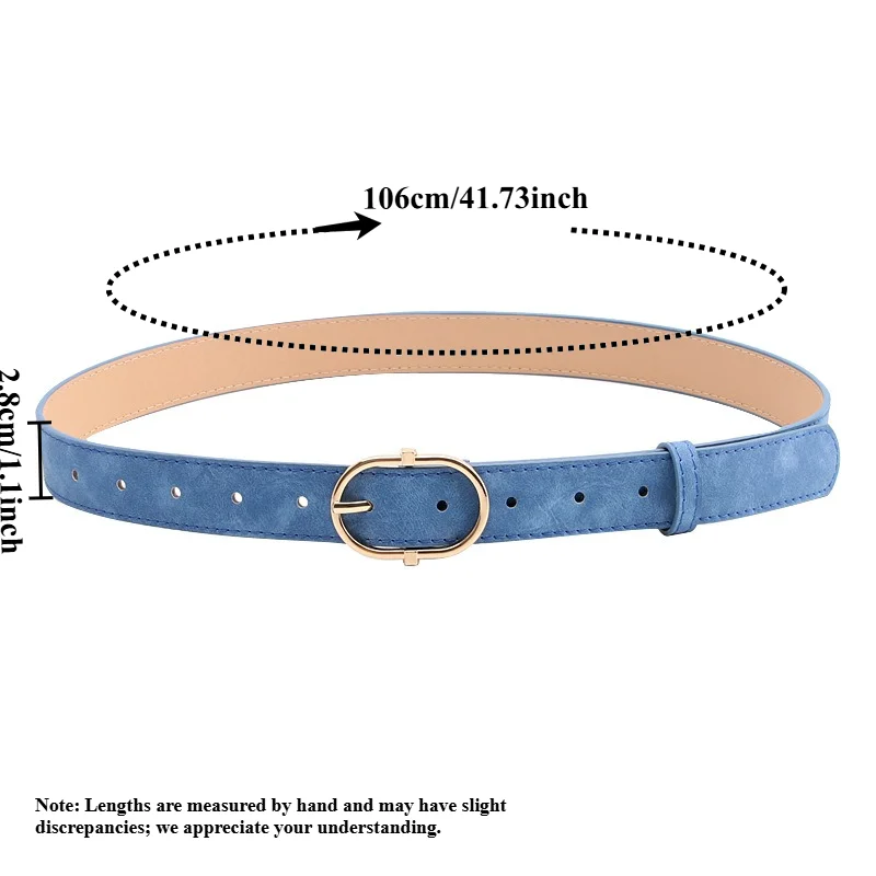IF IFOND Fashionable Alloy Pin-Buckle Soft and Comfortable Jeans Belt  Stylish Women’s Belt for Outfit Coordination