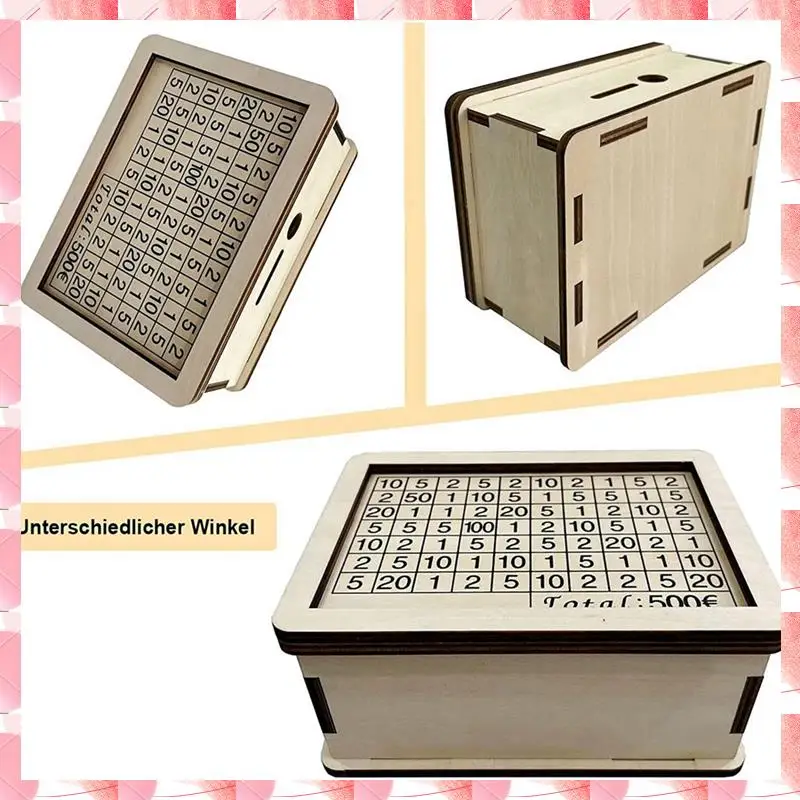 JAJA Counting Coin Bank Craft مع صندوق نقود خشبي مفتوح مع صندوق تخزين أموال عداد للأطفال والأولاد والبنات #5