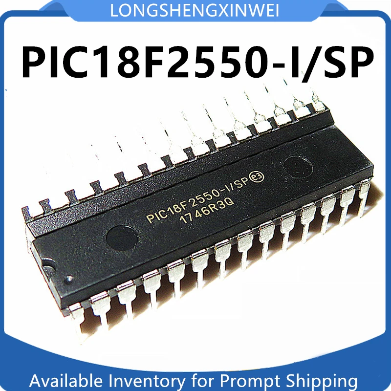Microcontrolador USB de memoria Flash mejorada de alto rendimiento, PIC18F2550-I/SP PIC18F2550 Original, 1 unidad, nuevo