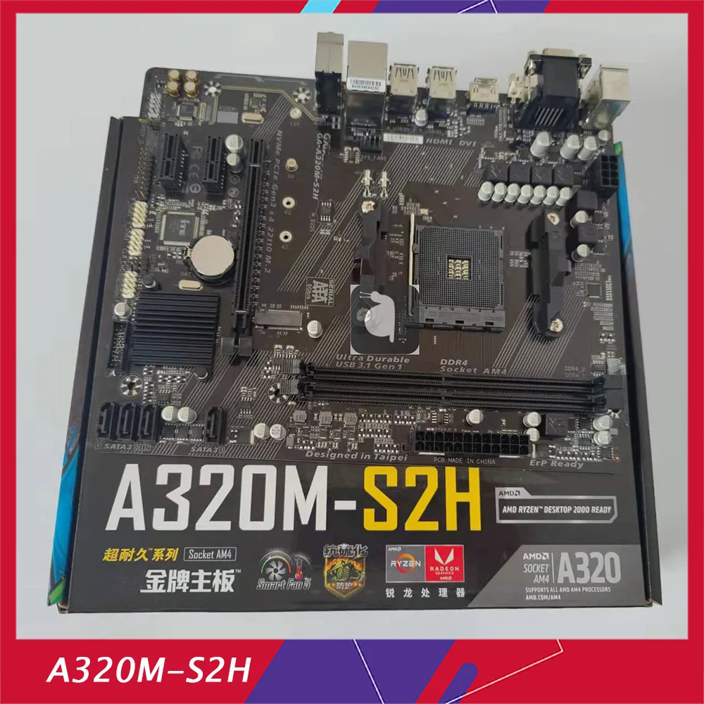 

For Gigabyte Desktop Motherboard A320M S2H M-ATX AMD A320 DDR4 M.2 USB3.1 STAT3.0 SSD 32G Channel Socket AM4