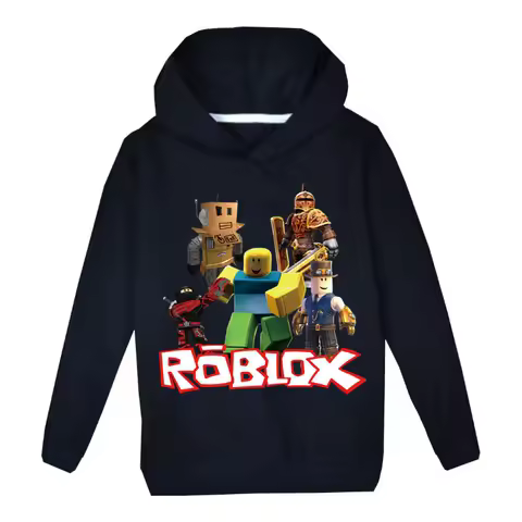 Roblox Game Cartoon Print Hoodie Pullover Fashion Casual Sportswear Anime Birthday Gifts