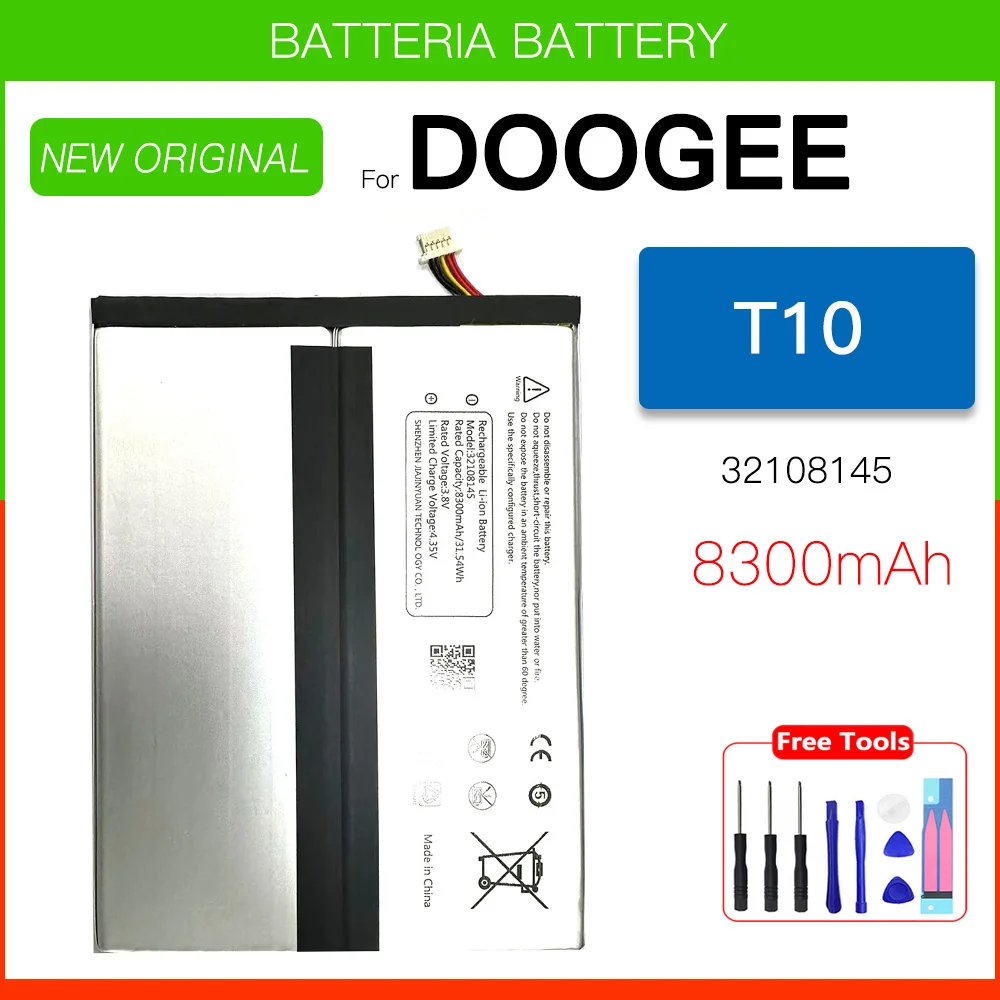 

100% Genuine Brand New 32108145 Battery 8300mAh For DOOGEE T10 Bateria Mobile Phone Accessories Batteries+Free tools