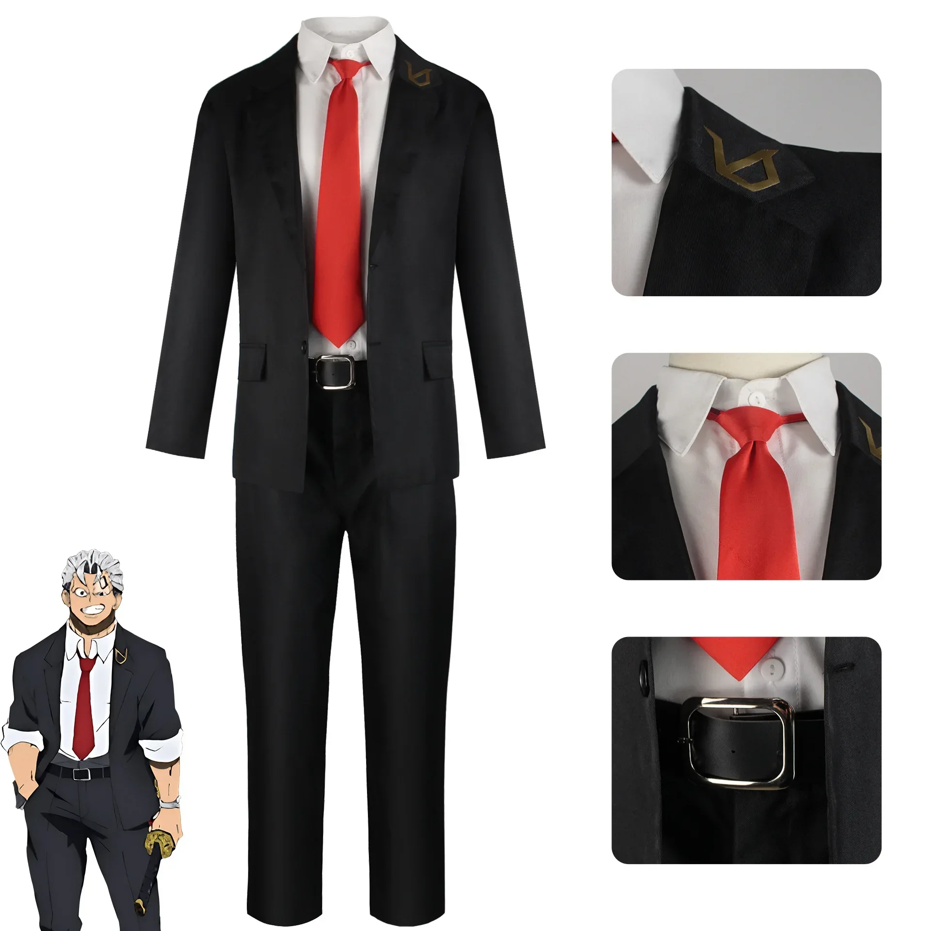 Comic Anime Undead Unluck Andy Uniform, Fuuko Izumo, Veste trempée, Pantalon, Salopette judiciaire, Costume de cosplay, Costume d'Halloween pour homme et femme