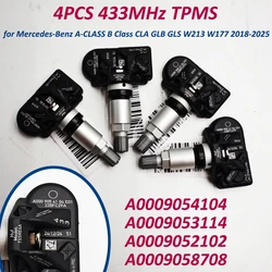 4PCS TPMS Tire Pressure Sensor OEM A0009054104 A0009053114 433MHz For Mercedes-Benz A/B Class CLA GLB GLS W213 2018 A0009057205