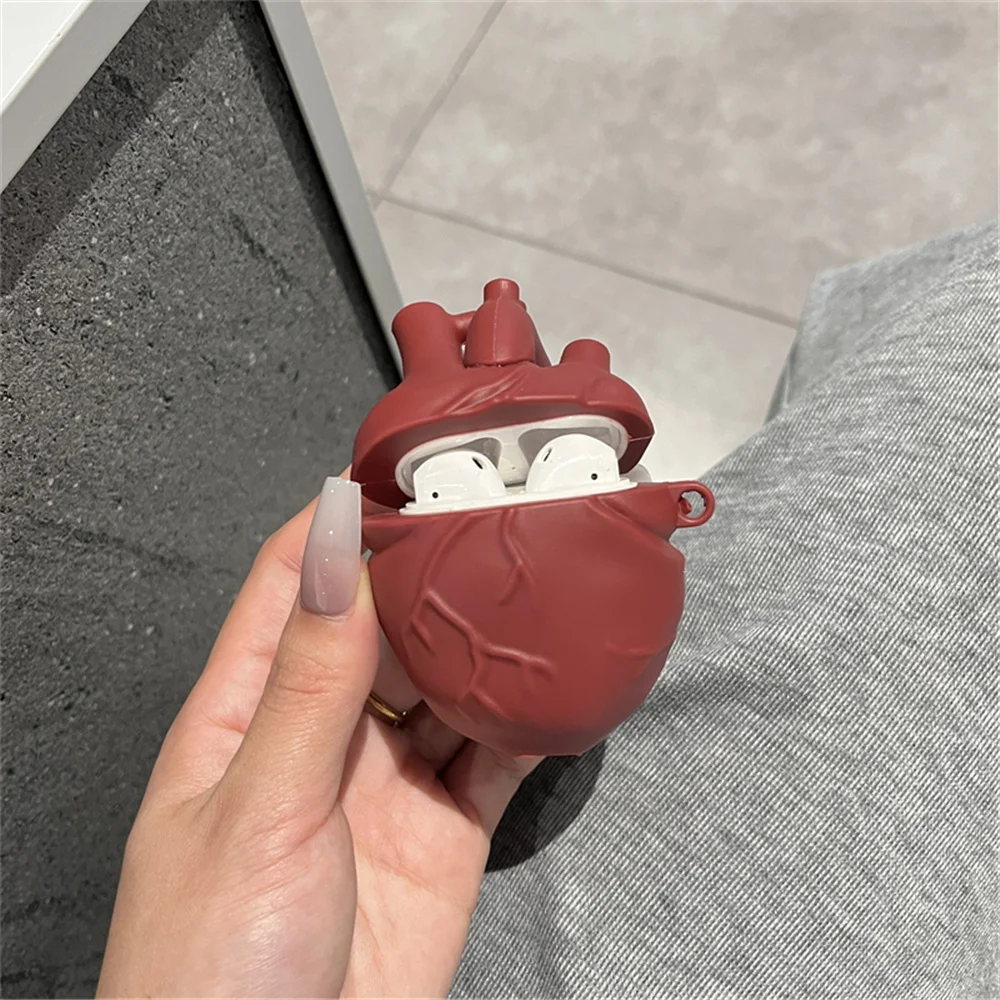 Heart Case For Airpods Pro 2 2022 2023 For Airpods 3 2 1 Wireless Headphone Protective Cover Creative 3D Heart Model