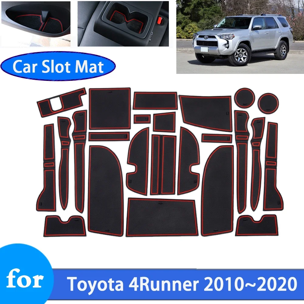 

Non-slip Rubber Mat Door Groove for Toyota 4Runner 2010 ~ 2020 4 Runner Anti-slip Gate Slot Mats Cup Car Stickers Accessories
