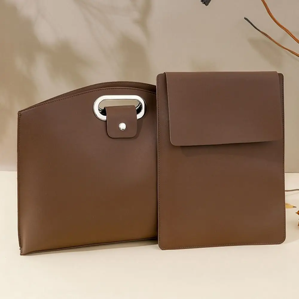 Borsa tote per documenti da ufficio in PU alla moda Borsa per computer in tinta unita di grande capacità Borsa per laptop Borsa per documenti Borsa per ragazze