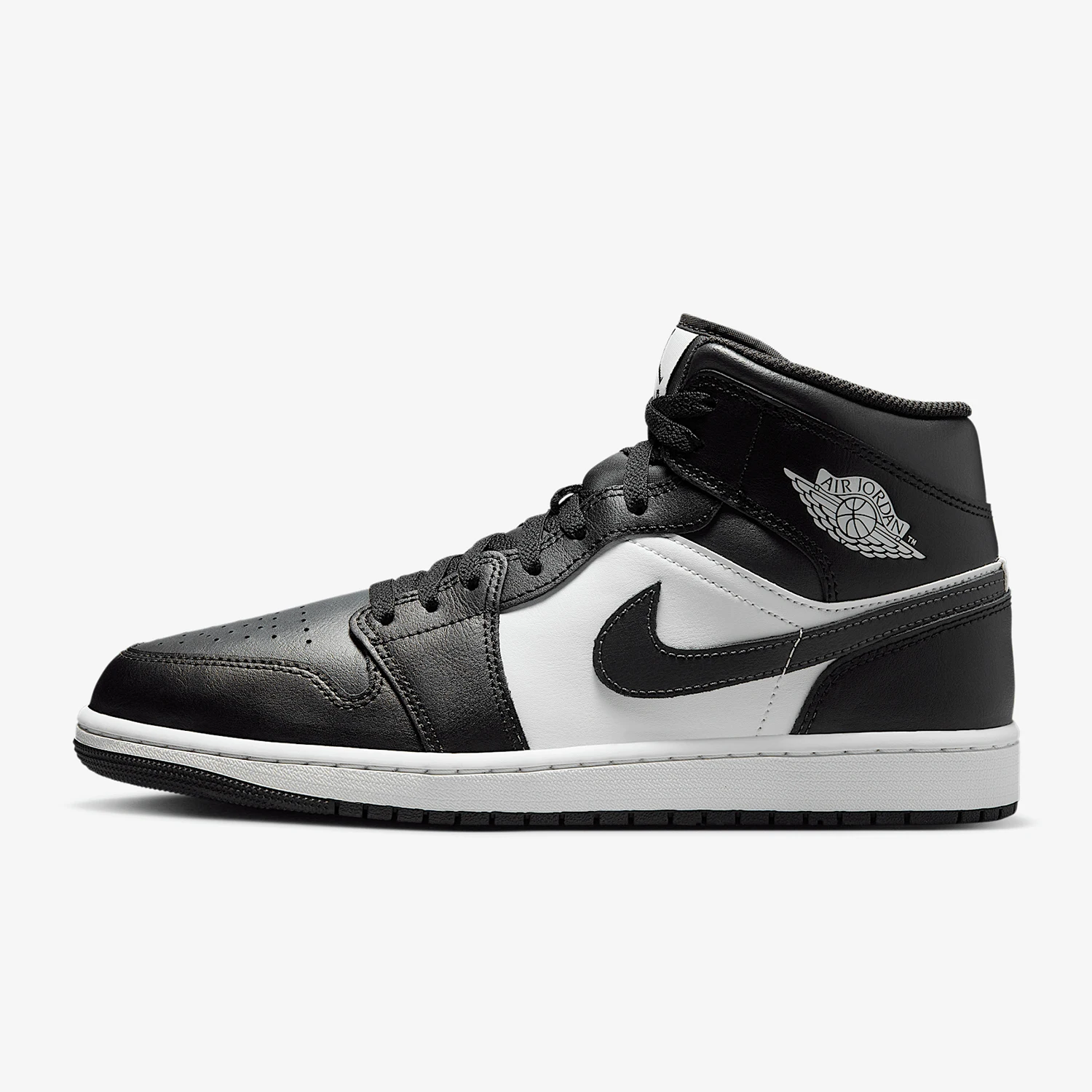 Nike Official Genuine Air Jordan 1 Mid Men's High-Top Sports Shoes DQ8426-010 view 2