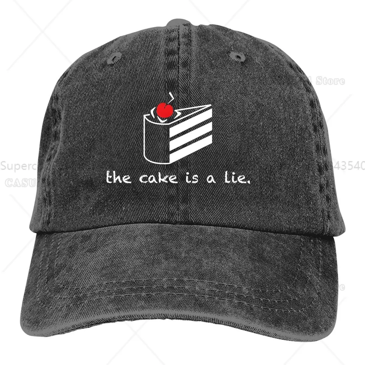 

The Cake Baseball Cap Men Hats Women Visor Protection Snapback Portal Game Caps One Size