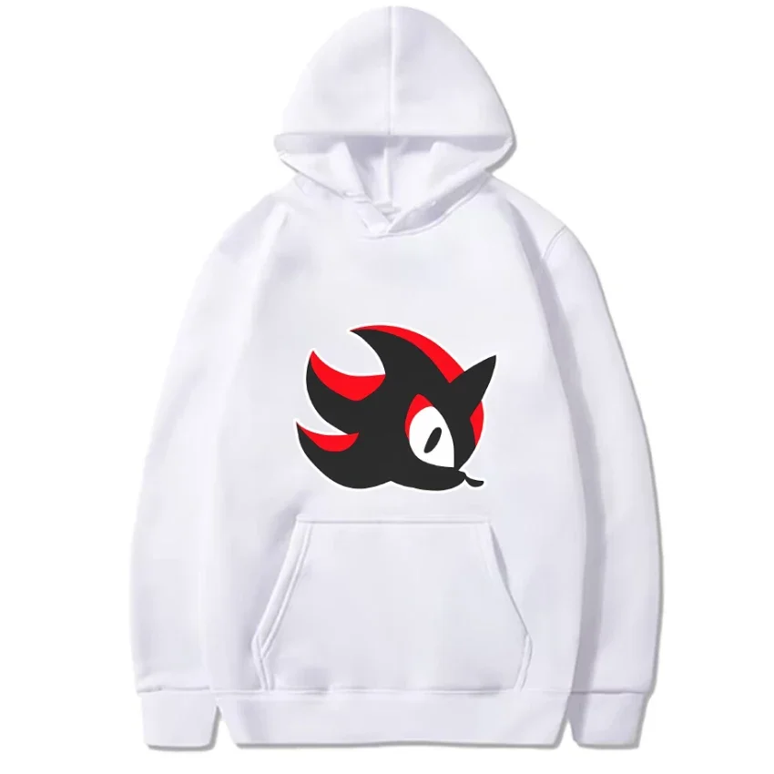 Shadow the Hedgehog Logo black Funny Hoodie Autumn Winter Men Womenharajuku Sweatshirt Unisex Fleece Long sleeve pullover