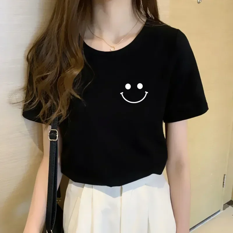 Pure cotton short sleeve T-shirt female 2023 new summer design feeling show thin meat shirt white garment ins tide