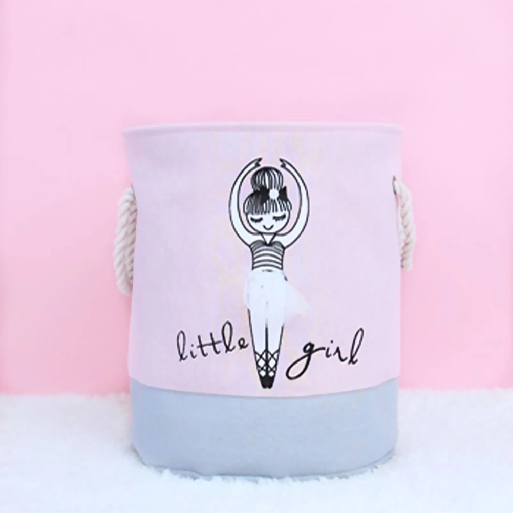 

Printed Laundry Baskets Folding Wash Basket Stackable Cotton Linen Fabric Lightweight Easy Roll Up Storage Organizing