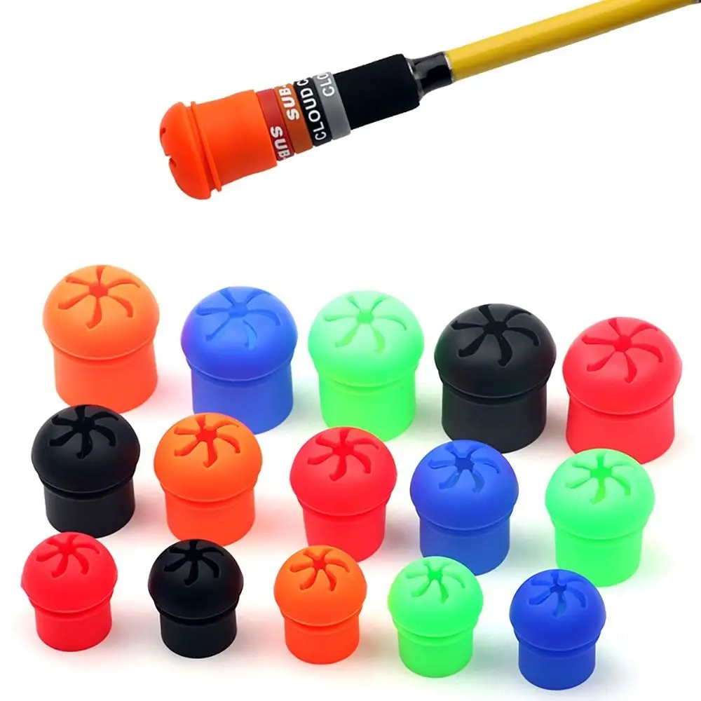 1Pcs Fishing Rod End Cap Silicone Plug Cover Fishing Rod Tail Plug Protector Case Strong Elasticity Fishing Tackle Accessories