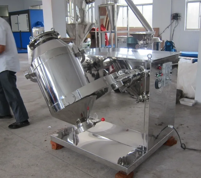 No Dead Ends Three Dimensional Lab Mixer For Chemical Powder Mixing