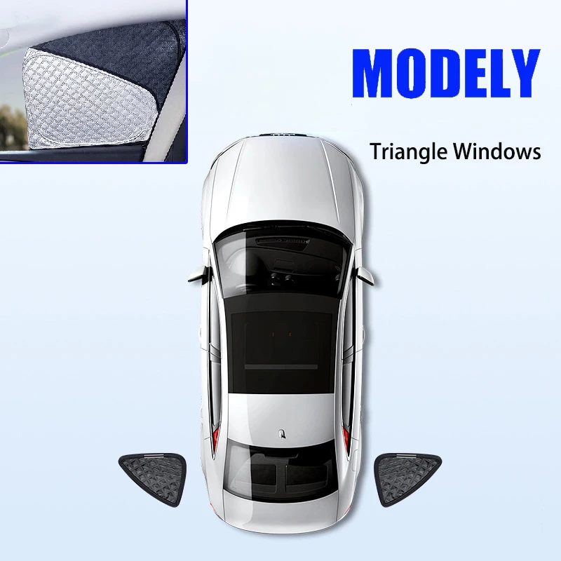 Voor Tesla Model 3 Y Juniper Highland 2025-2020 Verbeterde Zonnescherm Zijruit Schaduw Cover Voorruit Zonneklep Privacy camping