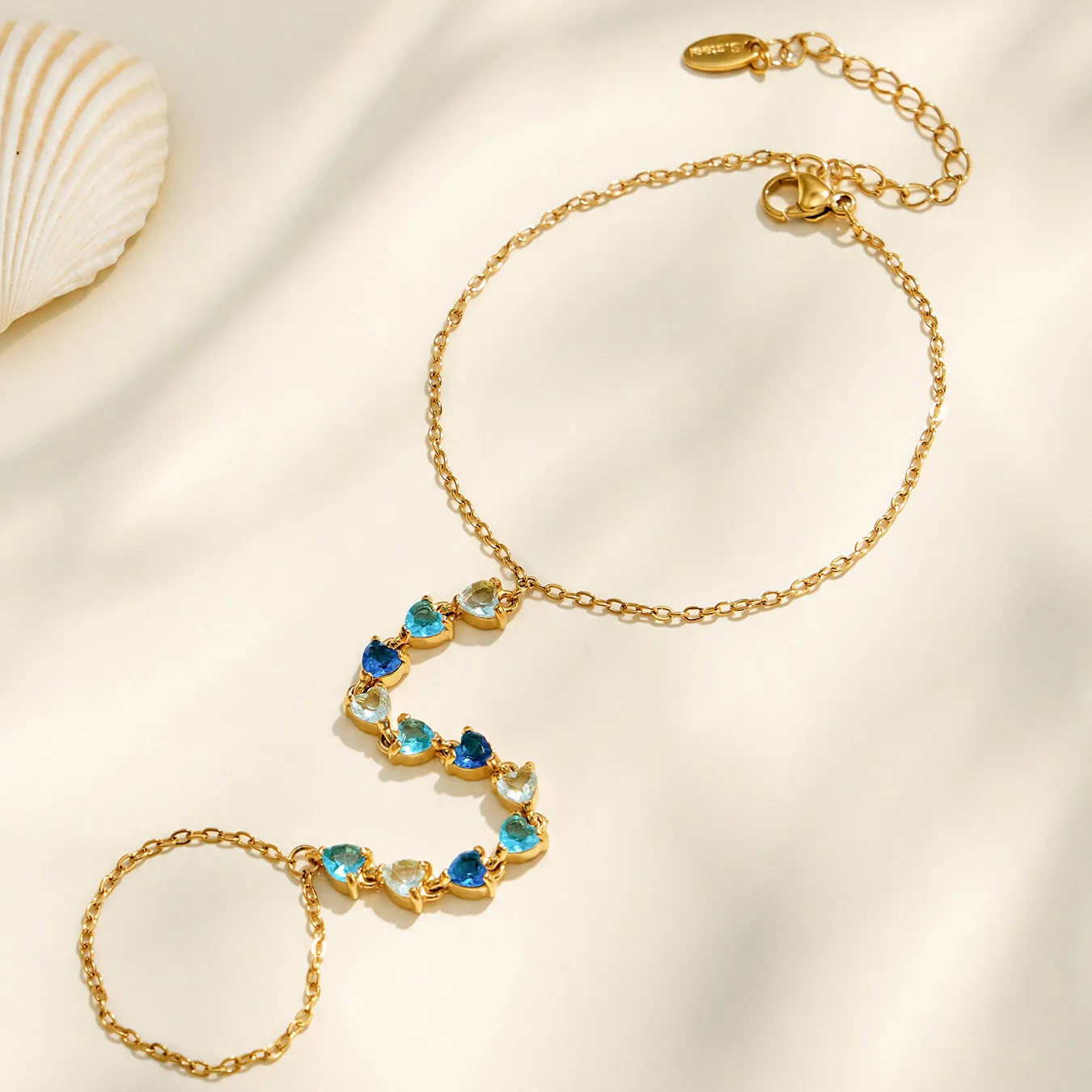 Bunte Zirkon-Handketten-Armbänder für Frauen Edelstahl-Handketten-Armband 18k Vergoldete Armbänder Luxus-Schmuckgeschenk – Detail 12