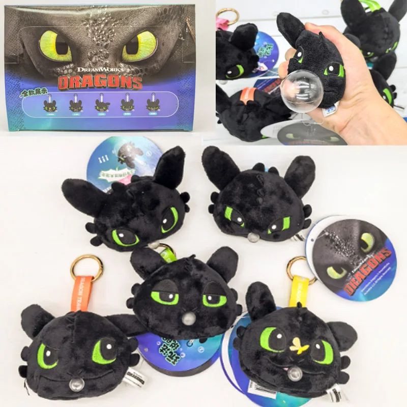 

Anime How To Train Your Dragon Toothless Blow Bubbles Plush Doll Toy Backpack Keychain Pendant Accessories Blind Box Toys Gifts