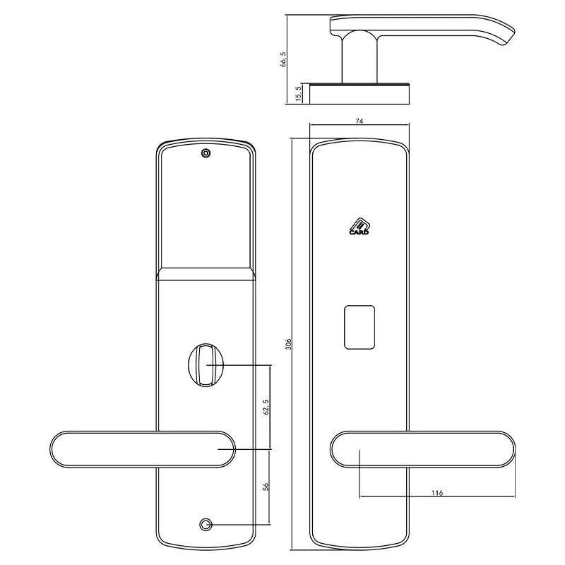 Rfid Hotel Room Card Lock System TThotel Bluetooth Online Hotel Door Lock System