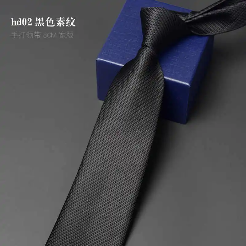 

Top Quality 8cm and 6cm Wide Tie Business Dress Shirt Accessories Solid Color Men's Fashionable Professional Hand Knotted Cravat