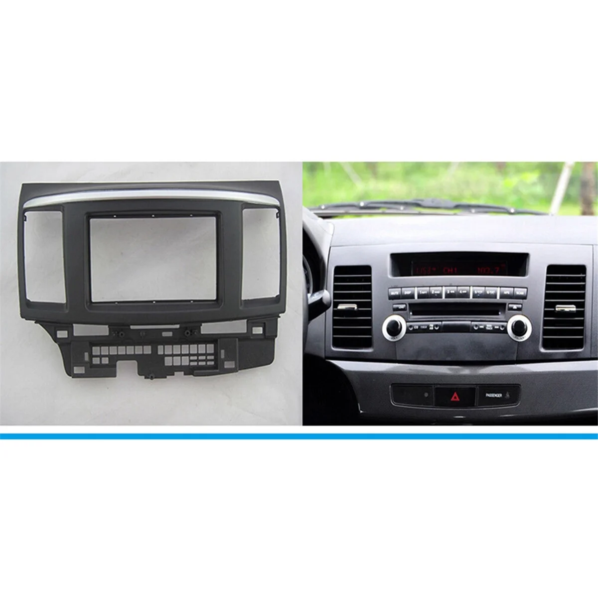 Car Fascia Radio Panel for Mitsubishi Lancer 2007-2015 Dash Kit Install Facia Console Bezel