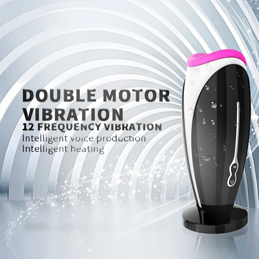 ของเล่นสําหรับชายMasturbationของเล่นPenis Trainer Voice Interactionพ็อกเก็ตช่องคลอดหีความร้อนVibratorชายผู้ใหญ่สินค้า