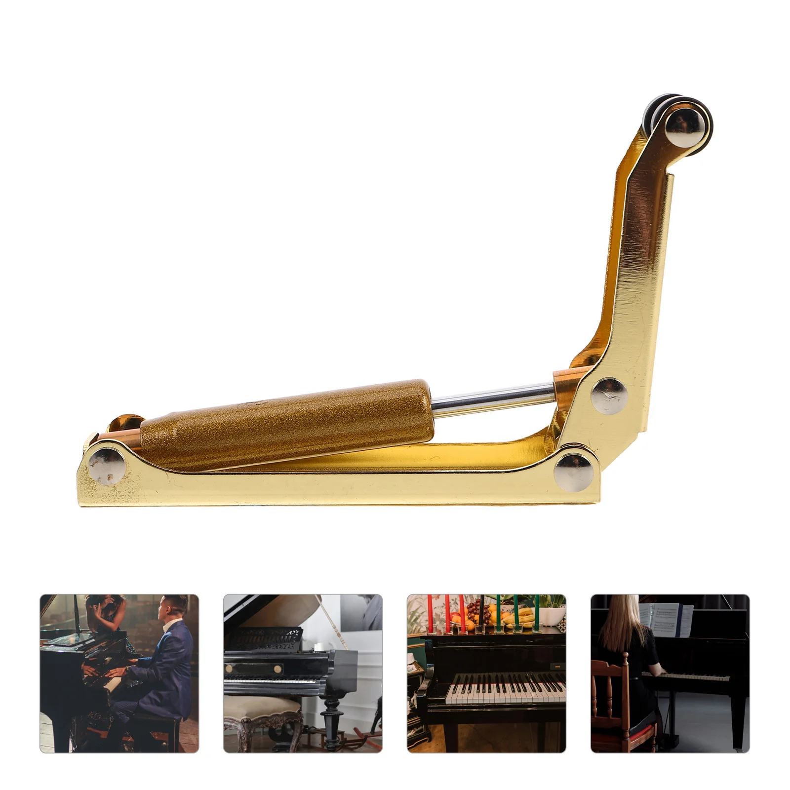 

Piano Slow Fall Buffer: Elegant Gold Design Precision Mechanism Noise Reduction Smooth Closing For Most Pianos Keyboard