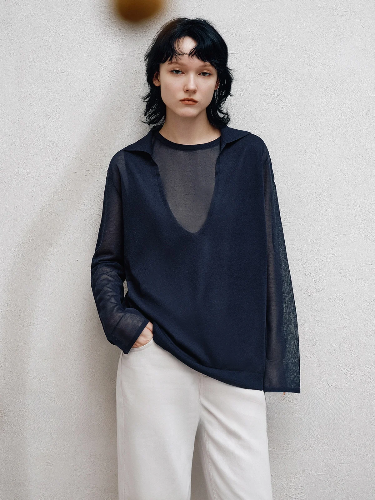 

Льняной топ Hua Ji Yan f Moon свободного кроя, универсальный, из двух частей, женский, летний, дышащий, с длинными рукавами