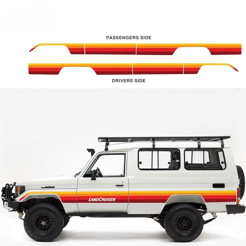 

Автомобильная наклейка, индивидуальное украшение, спортивный модный винил для TOYOTA LANDCRUISER TROOPY серии 75 и 78