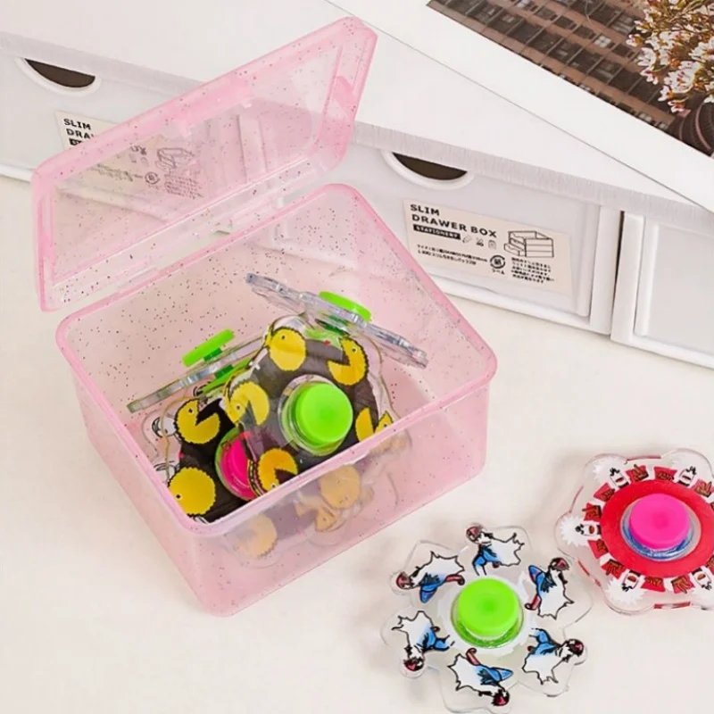 Transparent Plastic Storage Boxes Photocards Small Card Storage Box Desk Organizer Box Classification Box Stationery