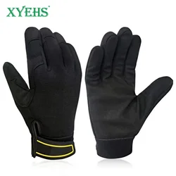 XYEHS-Gants de travail en cuir synthétique et spandex, sécurité mécanique, degré de conversion, légers et respirants, 1 paire