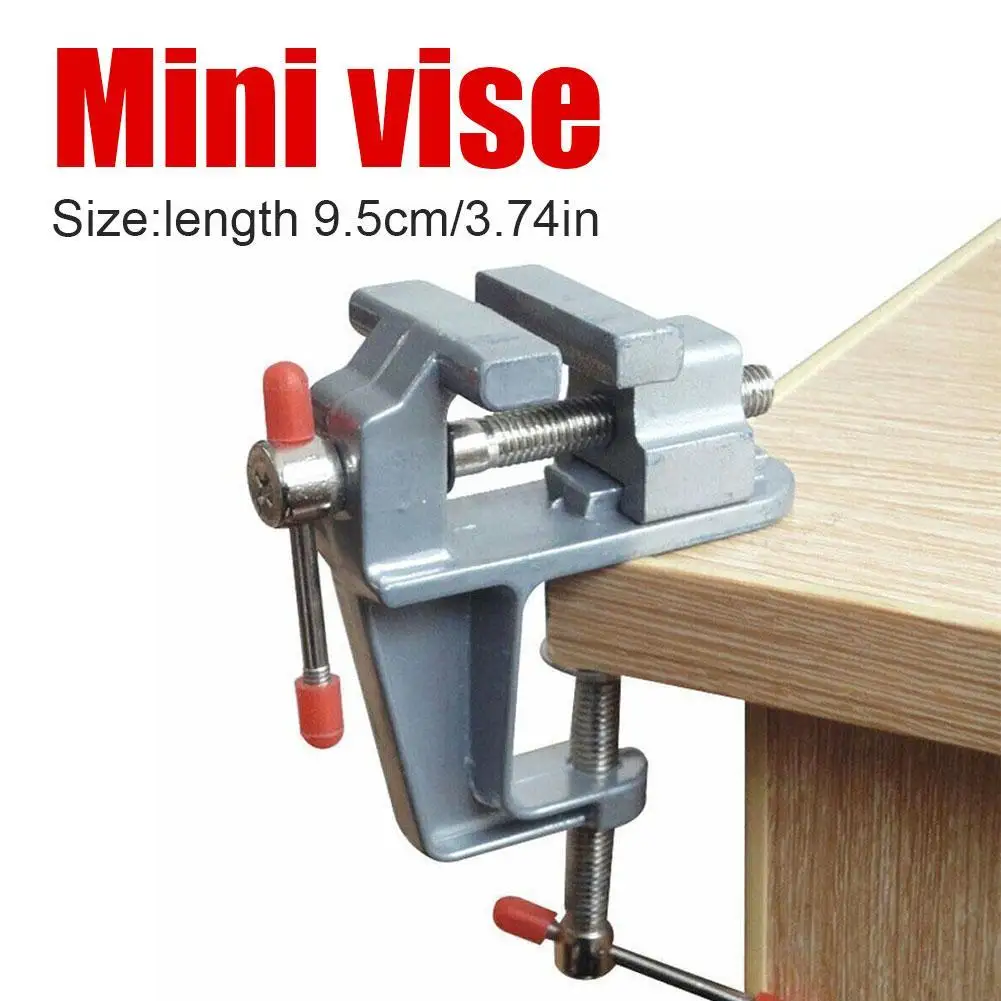 Mini Bench Vise Muliti-Funcational 3.55mm Aluminum Miniature Small Jewelers Hobby Clamp On Table Flat Pliers Tool Vice