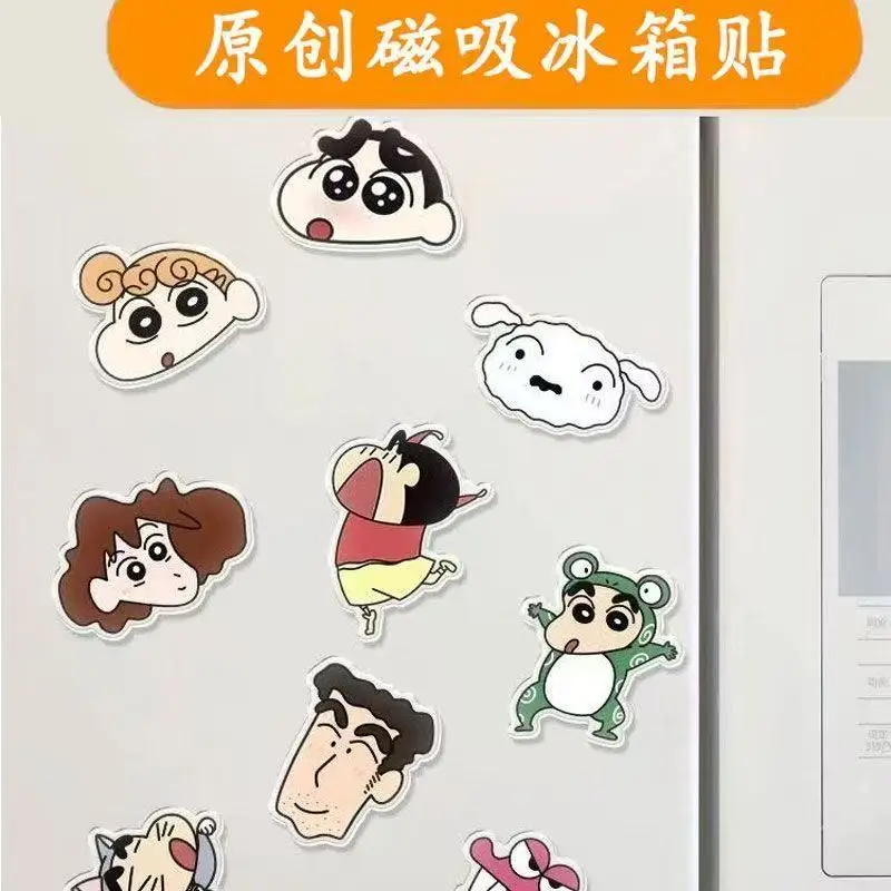 Imán Acrílico para Refrigerador de Shinnosuke Nohara y Himawari Nohara, Decoración Magnética, Creatividad de Anime y Dibujos Animados