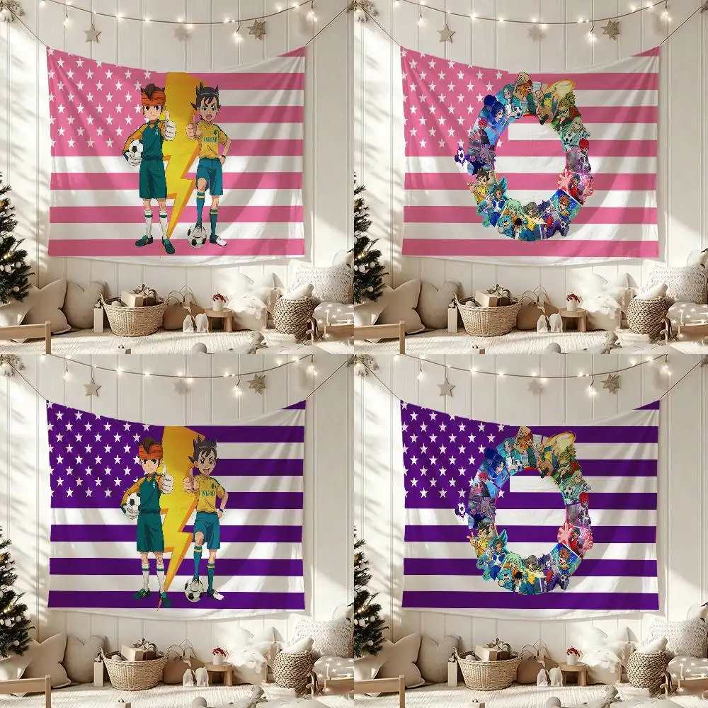 Anime I-Inazuma  E-Eleven Poster Flags Wall Hanging Background Art Banner for Bedroom Home Outdoor Decor