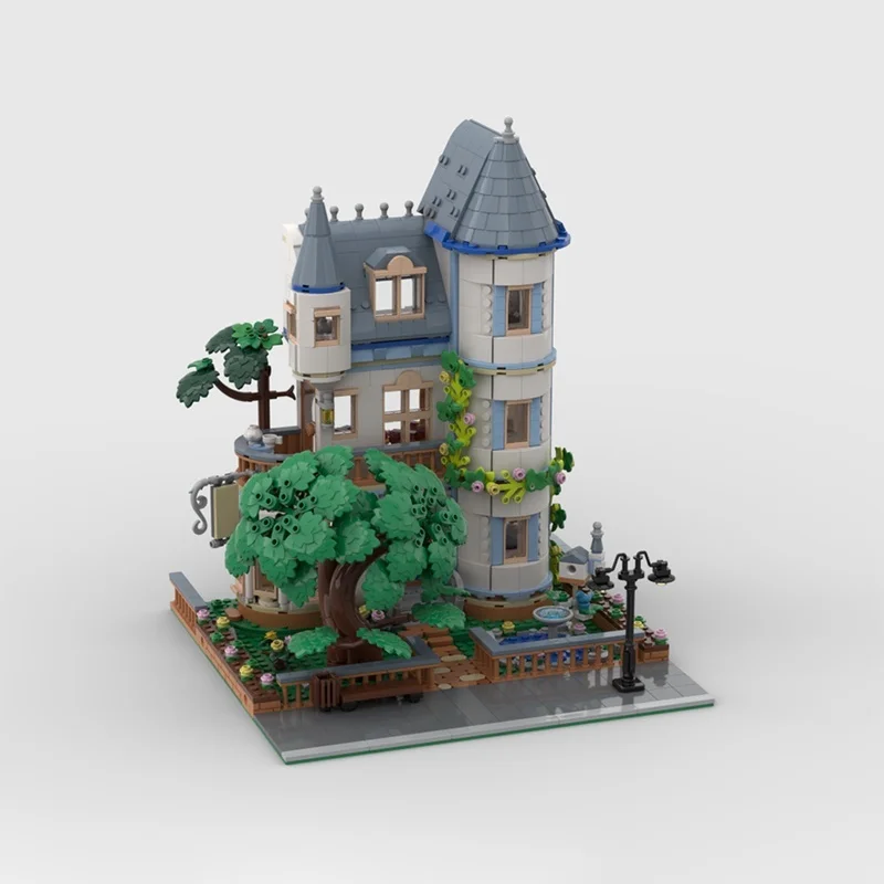 411 قطعة MOC وحدات عرض مجموعة القلعة السرير وحدات نموذج هدية الكريسماس اللبنات العمارة لتقوم بها بنفسك لعبة فكرة الإبداعية للأطفال