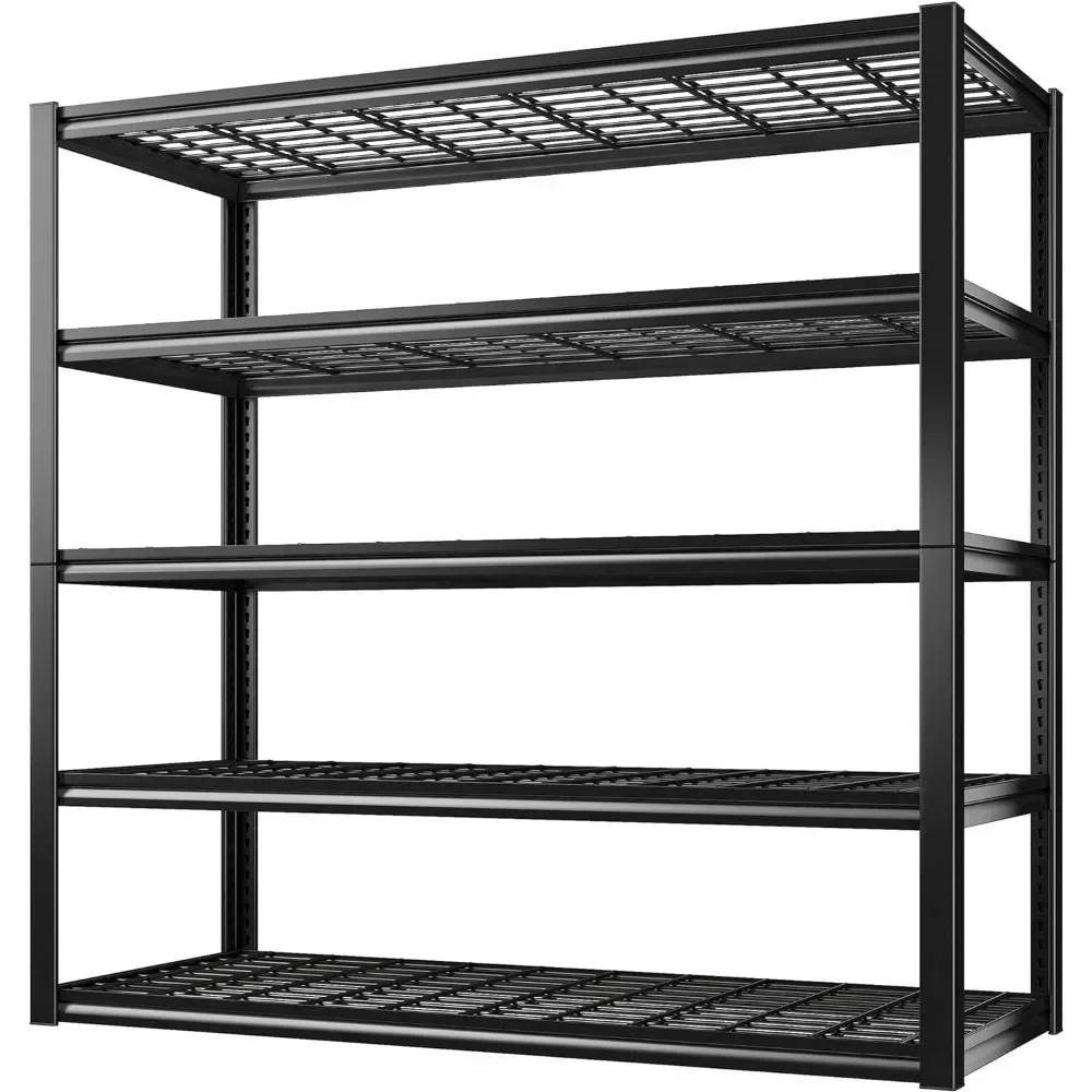 

3000LBS Garage Shelving Heavy Duty 48.2''W Storage Shelves 72''H Adjustable 5 Tier Metal Shelves for Storage Rack