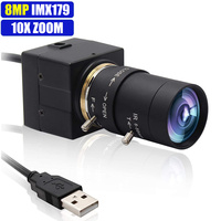 ELP High Definition 8MP 3264X2448 USB camera with CS 5-50mm 10X Zoom lens for HD CCTV Security System ELP-USB8MP02G-SFV(5-50)
