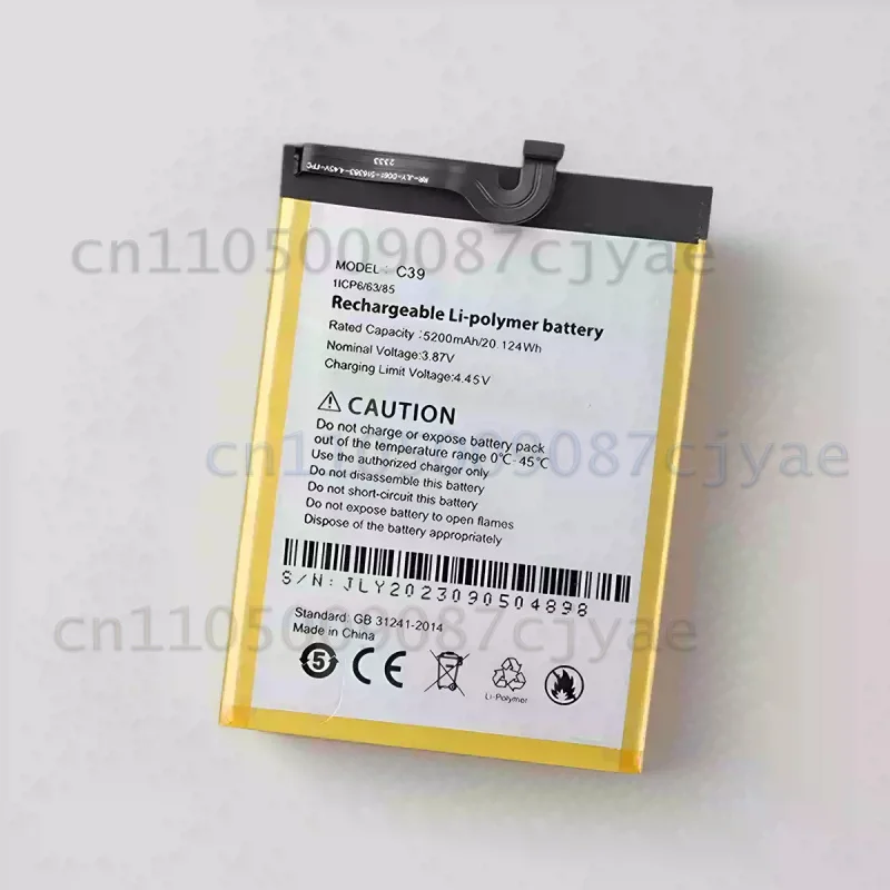 For Cubot X70 Smartphone Replacement Internal Battery C39 5200mAh