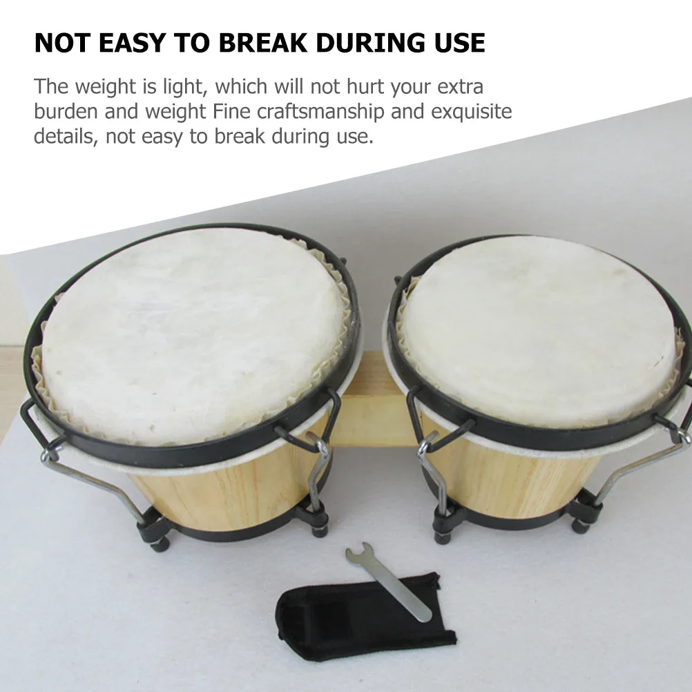 

2pcs African Drum Covers Replacement Durable Goat Skin Drum Heads Natural Texture Percussion Parts Accessories