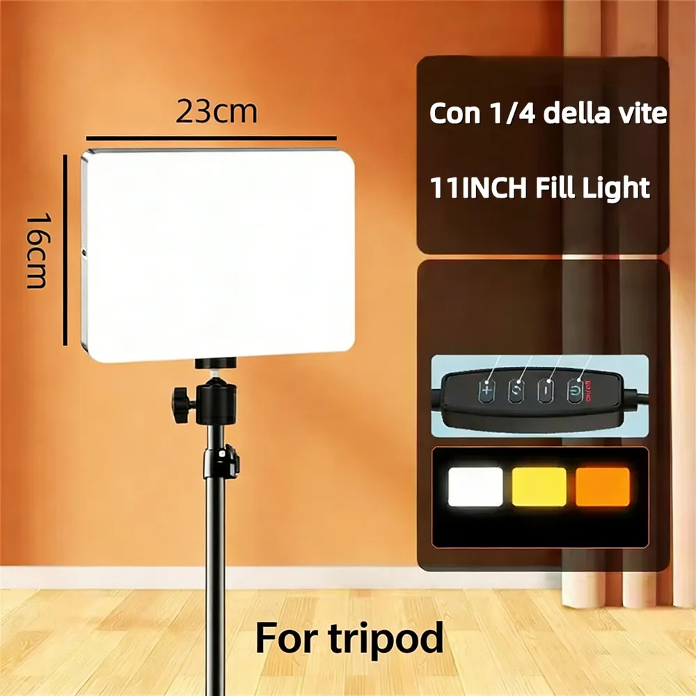 

11 Inch 2700K-6500K LED Panel Light Photographic Lighting Portable Video Fill Light for Photography Shooting