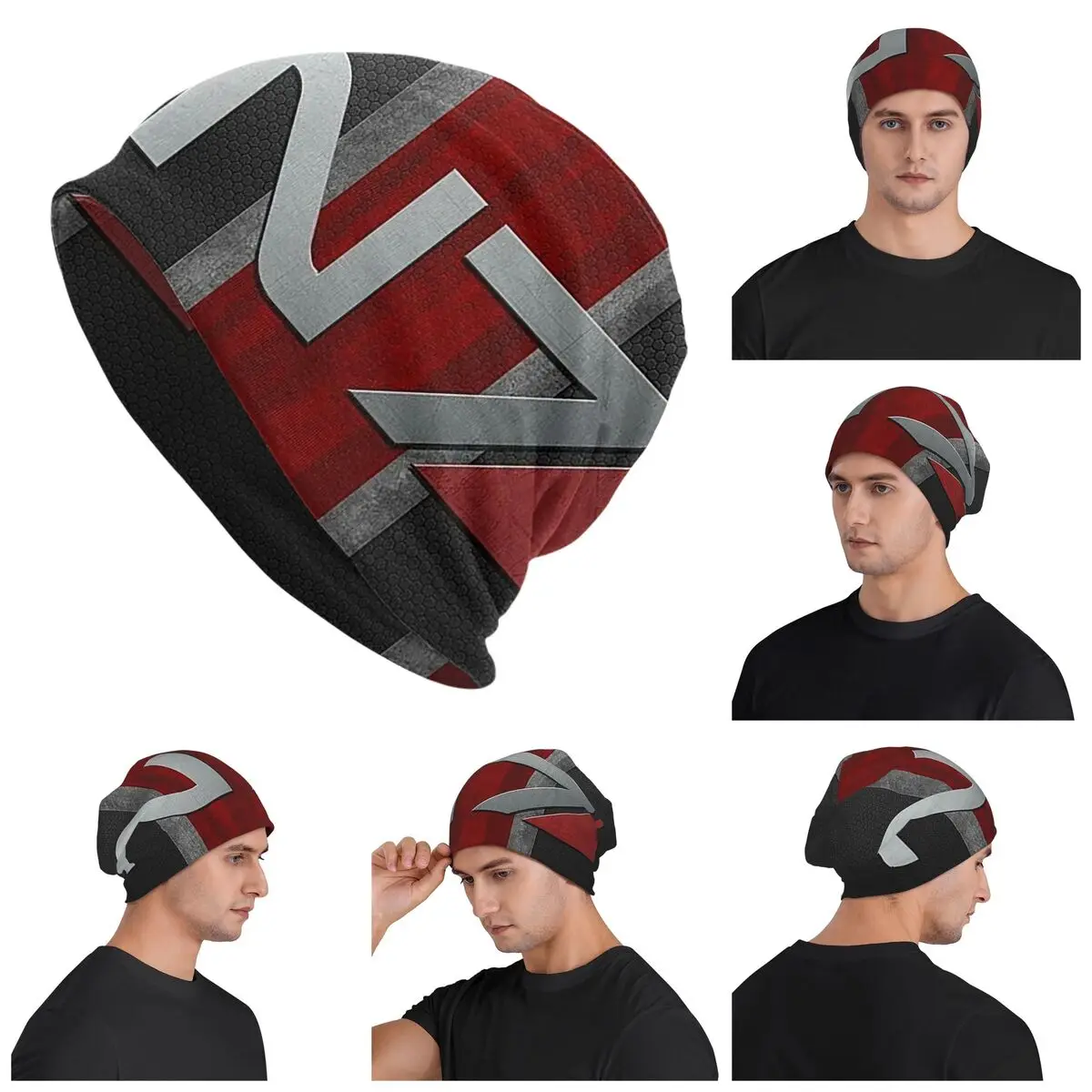Classic Video Game N7 Mass Effect Unisex Adult Beanies Caps Knitting Bonnet Hat Warm Hip Hop Autumn Winter Outdoor Skullies Hats