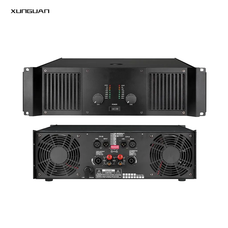 TD-1800 2ohm 3U 2-Channel Class H Professional Power Amplifier 2CH*1800W for Outdoor Tours Wholesale Metal Shell