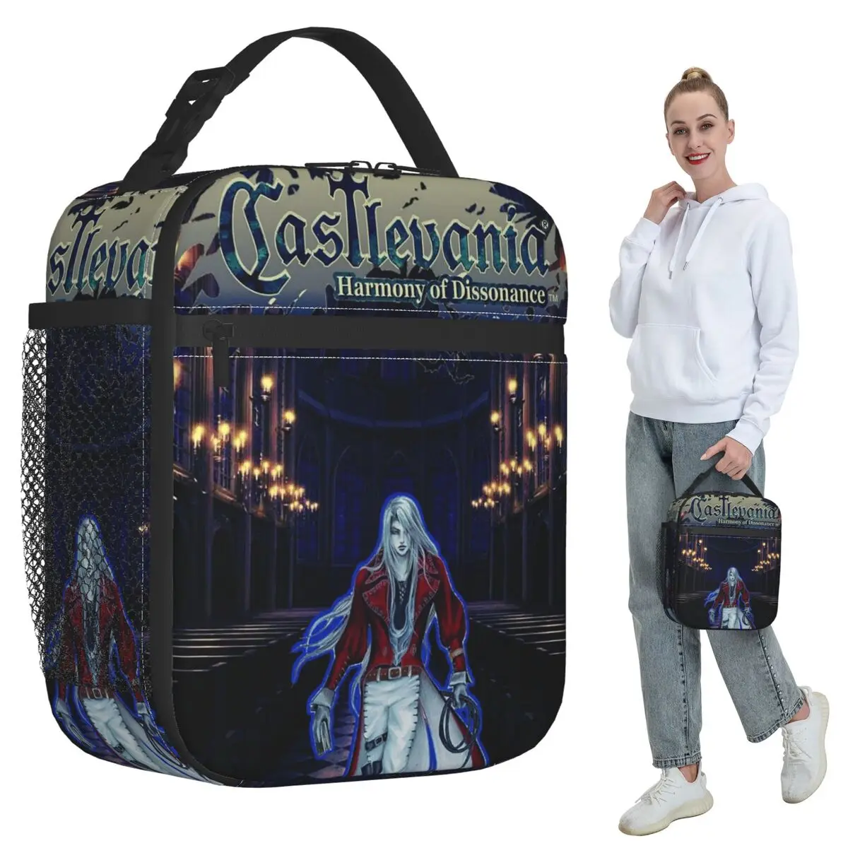 

Изолированная сумка для обедов Juste Belmont Castlevania Harmony Of Dissonance для детей, школьная термосумка для еды, сумка-холодильник, ланч-бокс