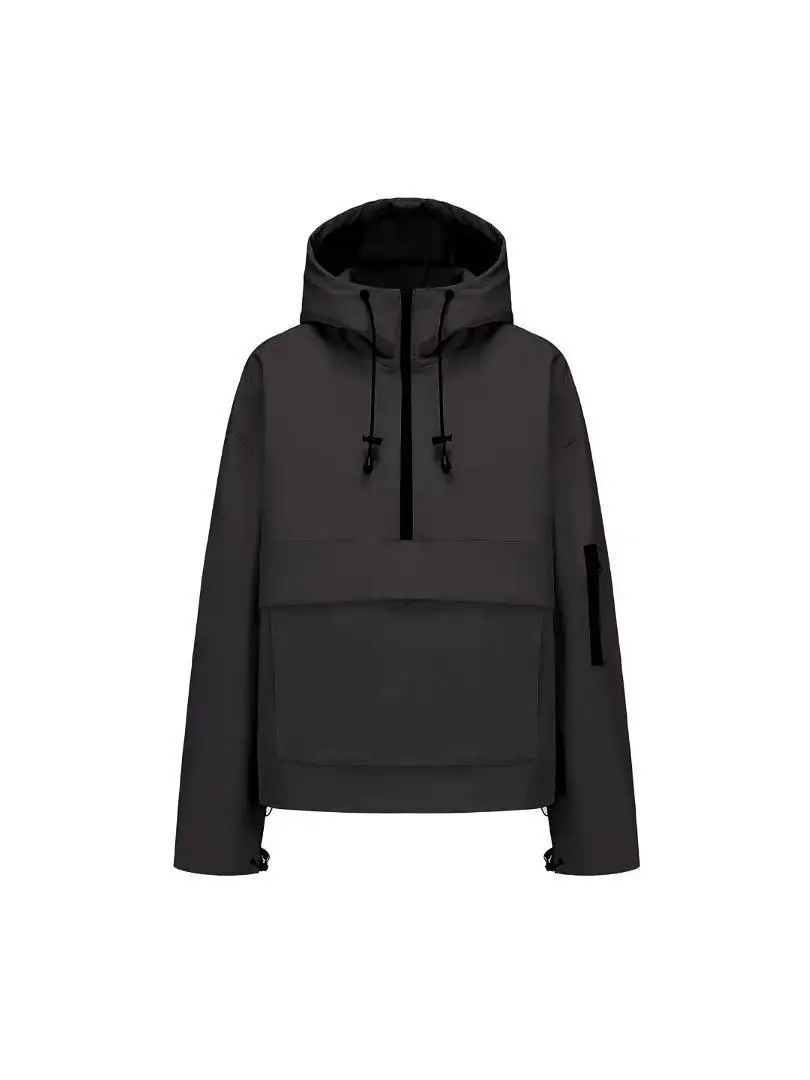 Neuer Damen-Freizeit-Sport-Trenchcoat Frühling Herbst Kapuzen-Parka Oberbekleidung Modischer Damen-Pullover Jumper Anzugjacke mit Reißverschluss – Detail 5