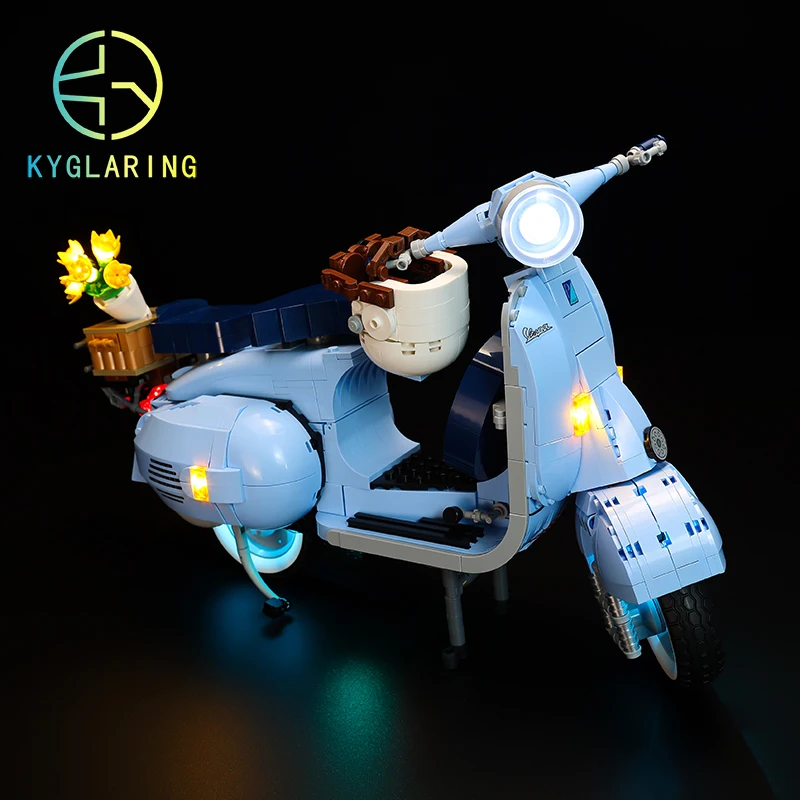 Kyglaring Set di illuminazione a Led giocattoli fai-da-te per Creator Expert 10298 Vespa 125 blocchi per motociclette solo Kit di illuminazione incluso