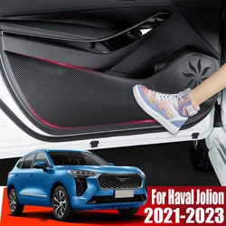 For Haval Jolion 2021 2022 2023 Leather material door anti kick protection pad interior protective film