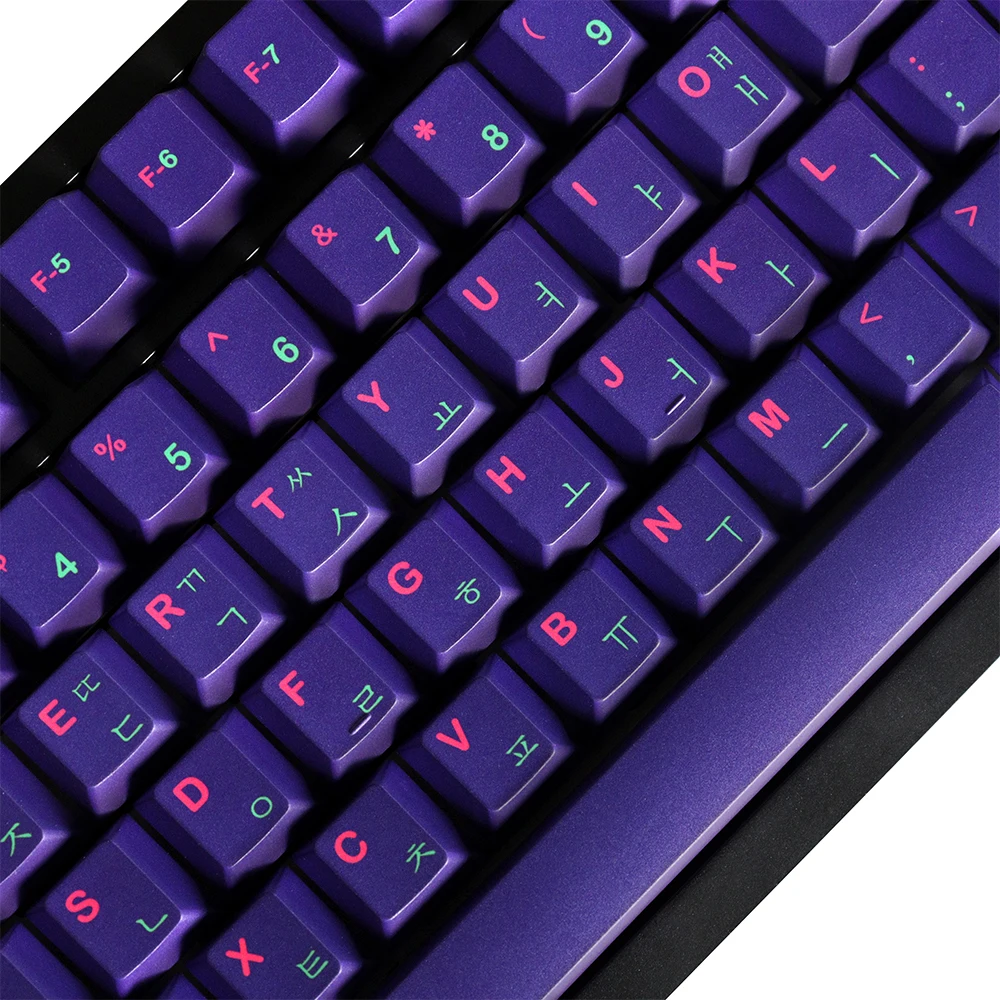 Colector de globo ocular, perfil de cereza, teclas KR PBT, 130 teclas, subes de tinte de cinco lados para teclado mecánico GH60/GK61/GK64/84/87/104/108
