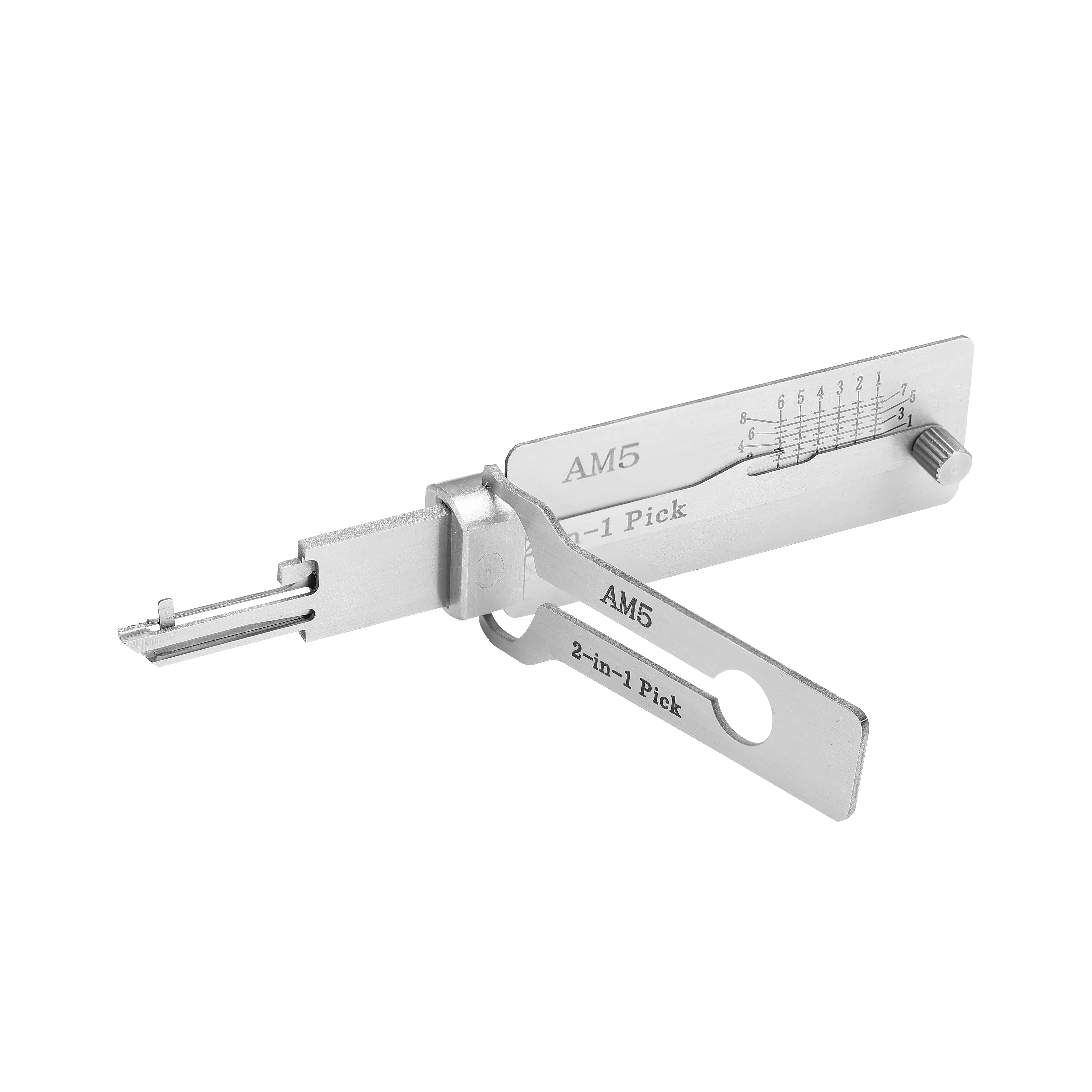 

Инструмент для вскрытия замков AM5 2-в-1, декодер цилиндровых замков для американских замков AM5, инструмент для ремонта из нержавеющей стали