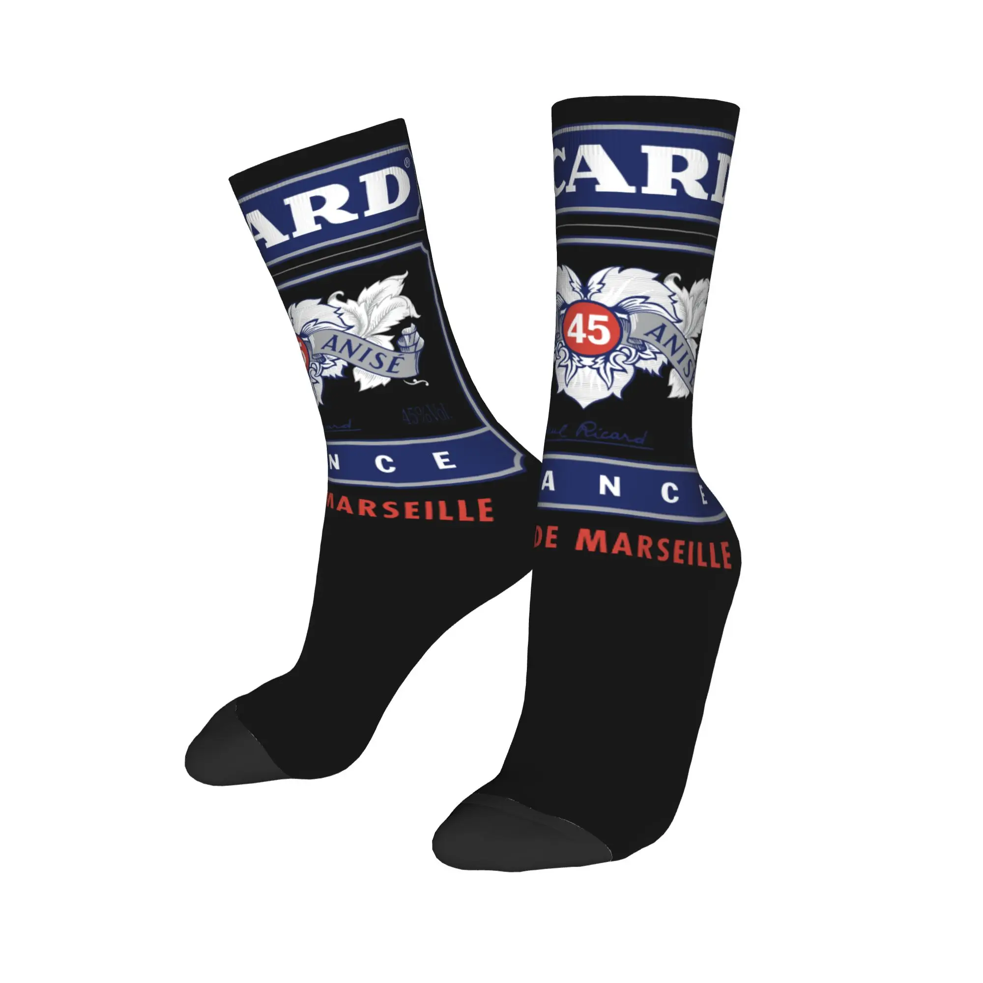 

Custom Kawaii Mens R-Ricards Logo Dress Socks Unisex Warm Comfortable 3D Printing Marseille France Crew Socks
