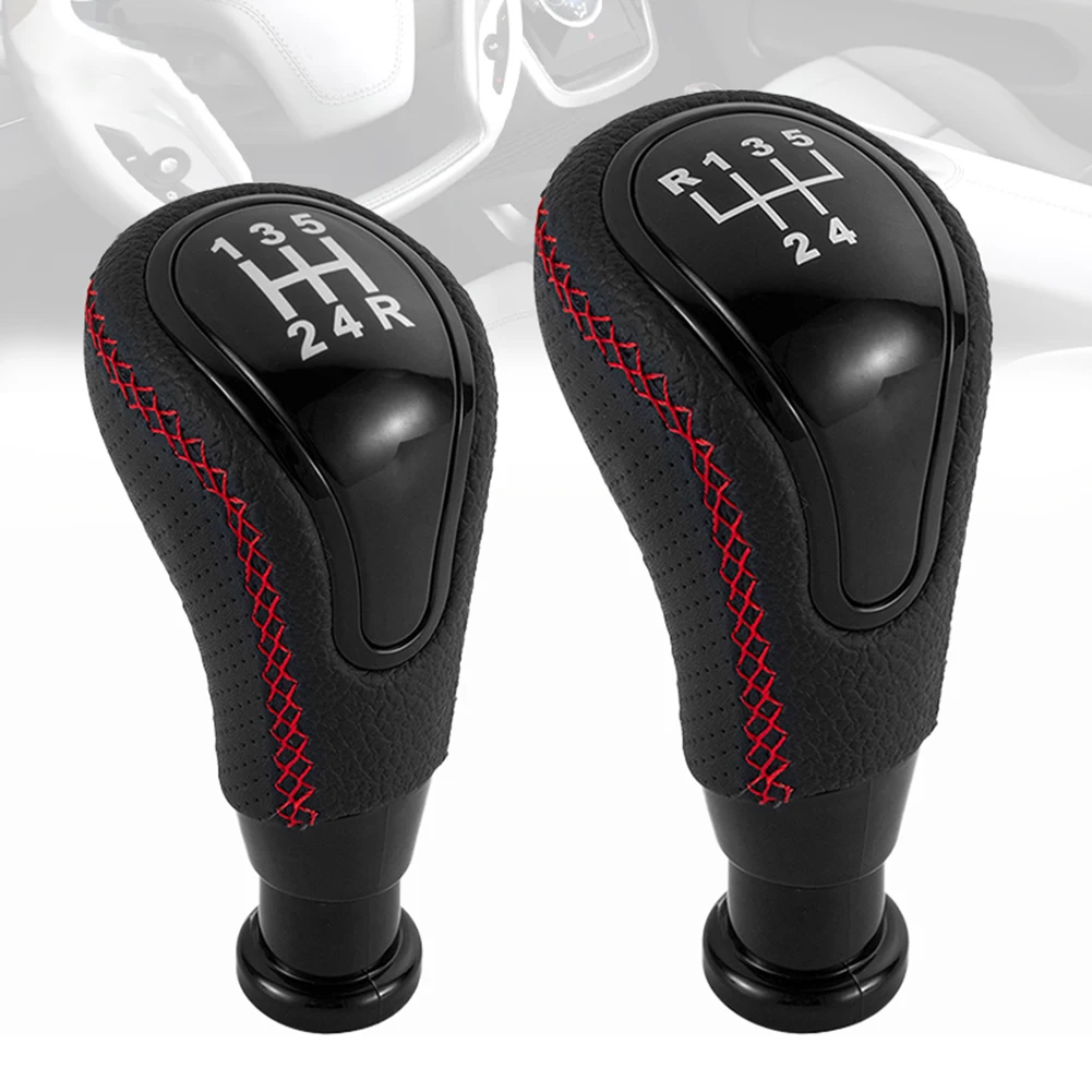 

5 Speed 1xLeather Gear Shift Knob Shifter Lever Auto Handball For Lada For Vesta