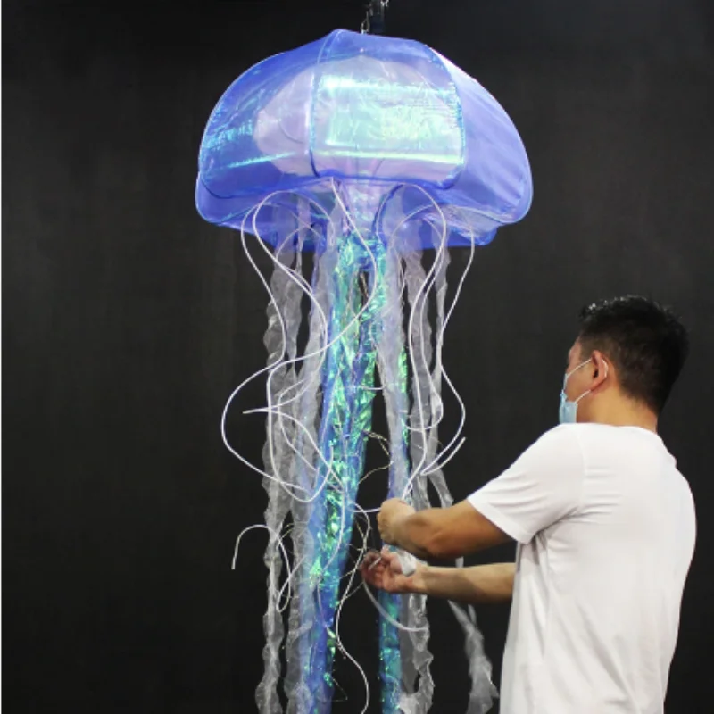 TEMAR New Colorful Simulation Jellyfish Hanging Light DIY Ocean Wedding Lamp Scene Layout Large Shopping Mall Hotel Decor